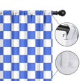 thumbnail image 4 of Blackout Kids Curtains,Blue and White Checkered Pattern Childrens Insulated Curtains Set Of 2,Bedroom Essentials,Toddler Room Decor 52"x63", 4 of 5