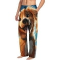 thumbnail image 2 of Daiia Blue Sky Cute Dog Men's Sleep Pant with Pockets and Drawstring,Pajama Pants-XX-Large, 2 of 9