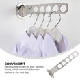 thumbnail image 5 of 3 PCS Hangers Scarf Hanger Drying Rack Wrinkle-free Clothes 24.5X7.3CM Silver, 5 of 8
