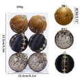 thumbnail image 2 of 6-Pack Christmas Fabric Ornaments Foam Decor Set for Tree - Holiday Decoration Balls Wreath Hanging Decorations Festive Party Supplies​(Black,Gold), 2 of 5