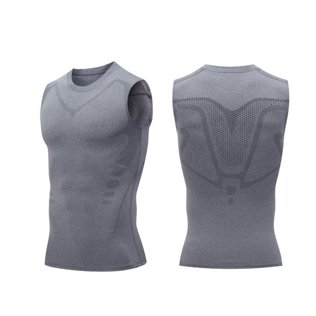 Chaleco deportivo para hombre, chaleco elástico de entrenamiento ajustado sin mangas, cruzado, transpirable, de secado rápido, para Fitness
