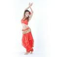 thumbnail image 4 of Pantalons Harem de Danse du Ventre pour Femmes Tribaux Amples Bas d'Entraînement Arabe Jupe Pantalons d'Halloween Costumes Rouges, 4 of 9