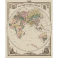 thumbnail image 2 of Andreas 20x24 White Modern Wood Framed Museum Art Print Titled - Eastern Hemisphere - Andreas 1875, 2 of 4