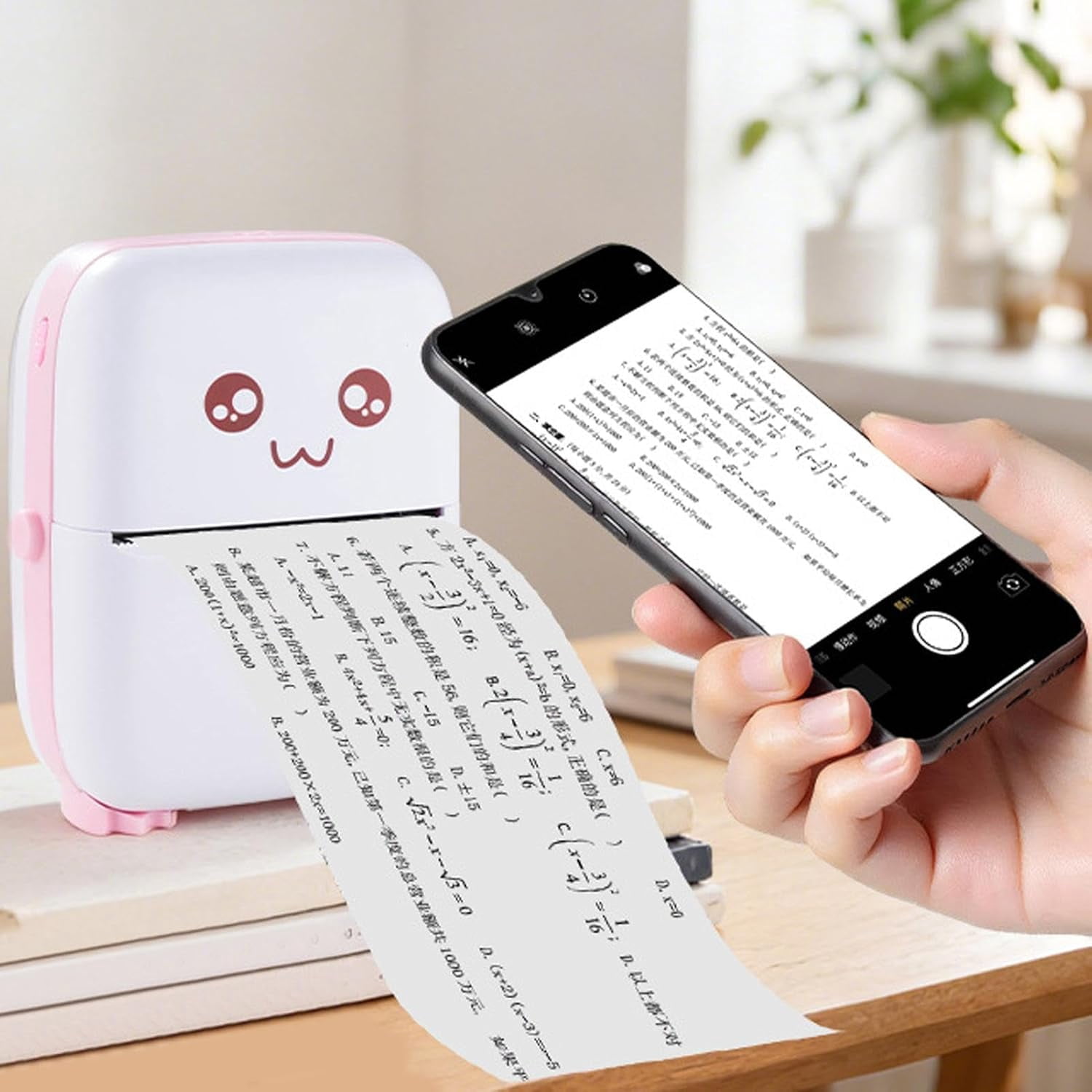 Sticker Printer, Mini Printer, Blue-Tooth Portable Sticker Maker with 13 Rolls Paper, Print Pod Inkless Thermal Printers for Notes, Photo, Journal, DIY, Kids Gift