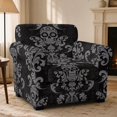 thumbnail image 2 of Bulopur Damask Sugar Skull 2Pcs Single Chair Covers Stretchable Halloween Protector Removable Cushion Covers Elastic Edge Anti-Slip Machine Washable for Apartment Living Room Bedroom Decor, 2 of 8