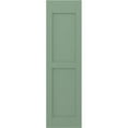 thumbnail image 5 of Ekena Millwork 15"W x 41"H Americraft Two Equal Flat Panel Exterior Real Wood Shutters (Per Pair), Track Green, 5 of 10