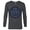 Charcoal Heather, variant on Marvel Black Panther: Wakanda Forever Panther Mask Icon - Long Sleeve T-Shirt for Men - Customized-White