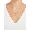 thumbnail image 2 of Brilliance Fine Jewelry With Cubic Zirconia Accent Sterling Silver Cross Pendant, 18" Necklace, 2 of 4