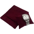thumbnail image 4 of UnionPlus Travel Watch Storage Organizer Pocket, Selected Velvet, Including Soft Large Watch Pillow, Burgundy, 4 of 6
