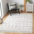 thumbnail image 2 of SAFAVIEH Tulum Leanna Distressed Geometric Area Rug, 6'7" x 8'7", Ivory/Grey, 2 of 7