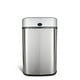NINESTARS Automatic Touchless Infrared Motion Sensor Trash Can with Stainless Steel Base & Oval, Silver/Black Lid, 21 Gal - image 3 of 5