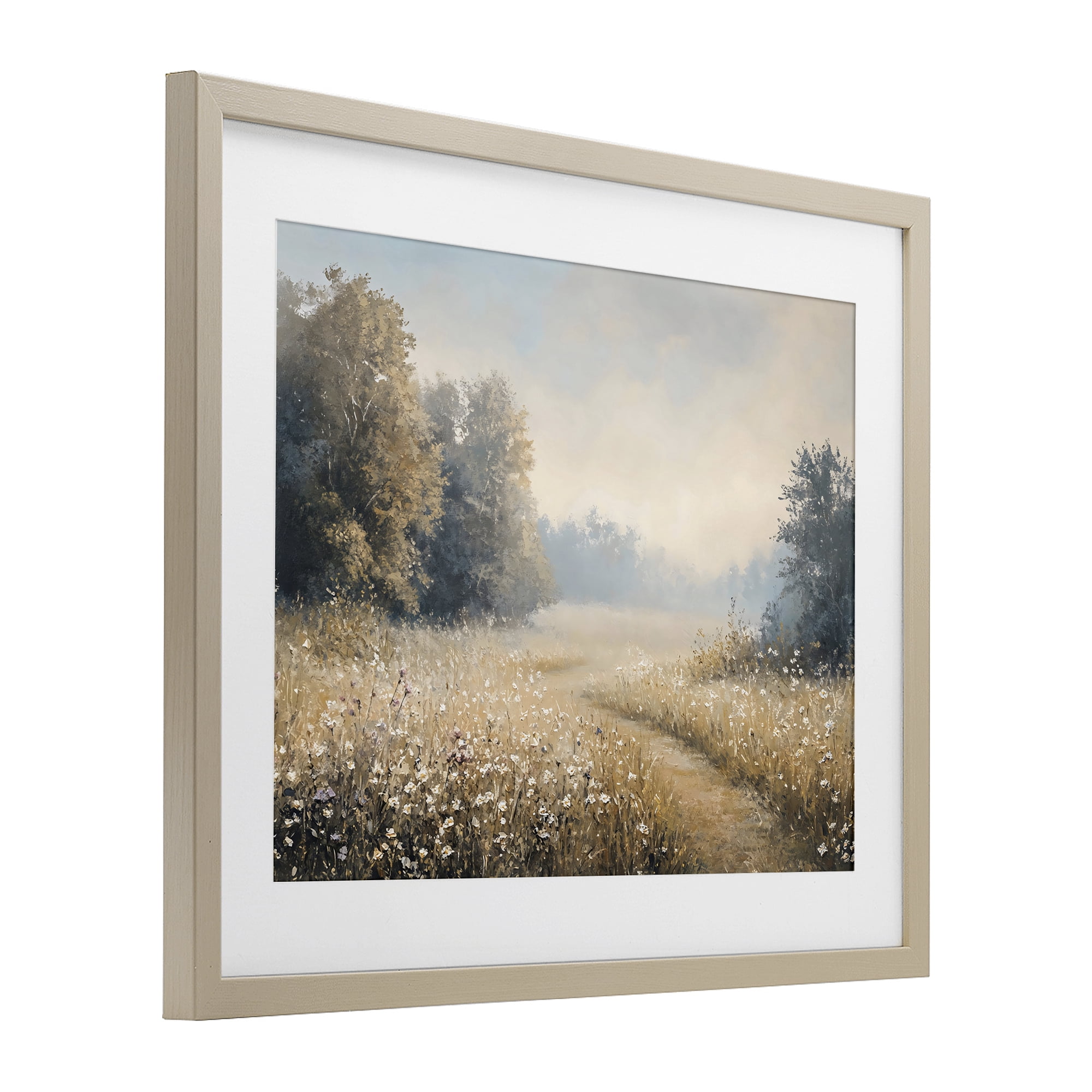 Stupell Industries Wandering Wildflower Path at Dawn Birch Framed Print Under Glass, design by Creative Studio