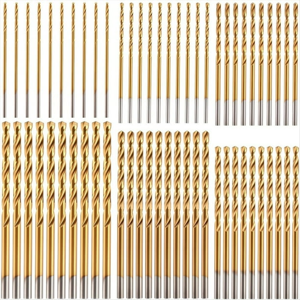 Juego de 120 Brocas de Acero de Alta Velocidad HSS de 3/64 A 1/8 Pulgadas, Tipo Mini para Madera, Metal, Acero, Plástico y Aleación de Aluminio.