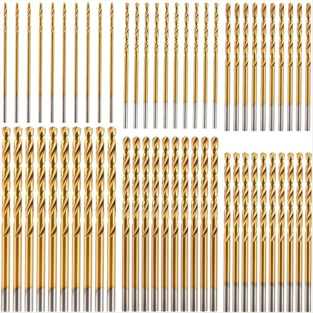 Juego de 120 Brocas de Acero de Alta Velocidad HSS de 3/64 A 1/8 Pulgadas, Tipo Mini para Madera, Metal, Acero, Plástico y Aleación de Aluminio.