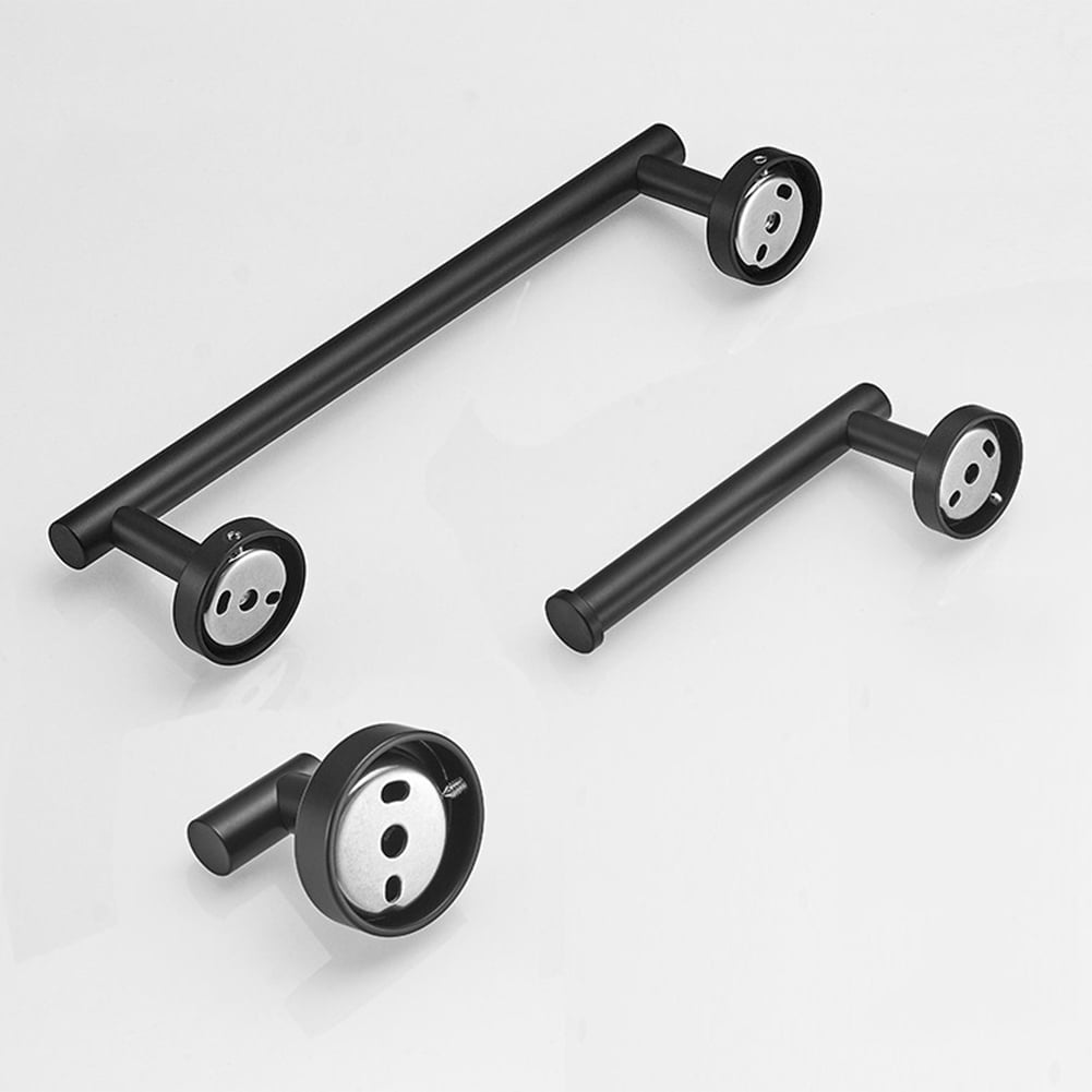 Lowestbest 5 Piece Thick Stainless Steel Bathroom Accessory Set, 16 Inch Hand Towel Bar Towel Rack Set, Toilet Paper Holder, 3 Bath Towel Hooks, Black Lowestbest 5 Piece Thick Stainless Steel Bathroom Accessory Set, 16 Inch Hand Towel Bar Towel Rack Set, Toilet Paper Holder, 3 Bath Towel Hooks, Black