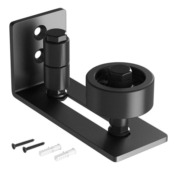 Guía de piso para puerta SMARTSTANDARD, rodillo plano ajustable, negro