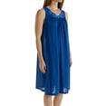 thumbnail image 1 of Women's Shadowline 37280 Petals 40 Inch Embroidery Gown (Navy 1X), 1 of 4