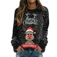 thumbnail image 1 of Noël Femmes Sweat-Shirt à Manches Longues Fermeture Cardigan Col Rond Chaud Pull Mi Longueur Veste Imprimé Mode Pull Vacances Noël Outwear, 1 of 6