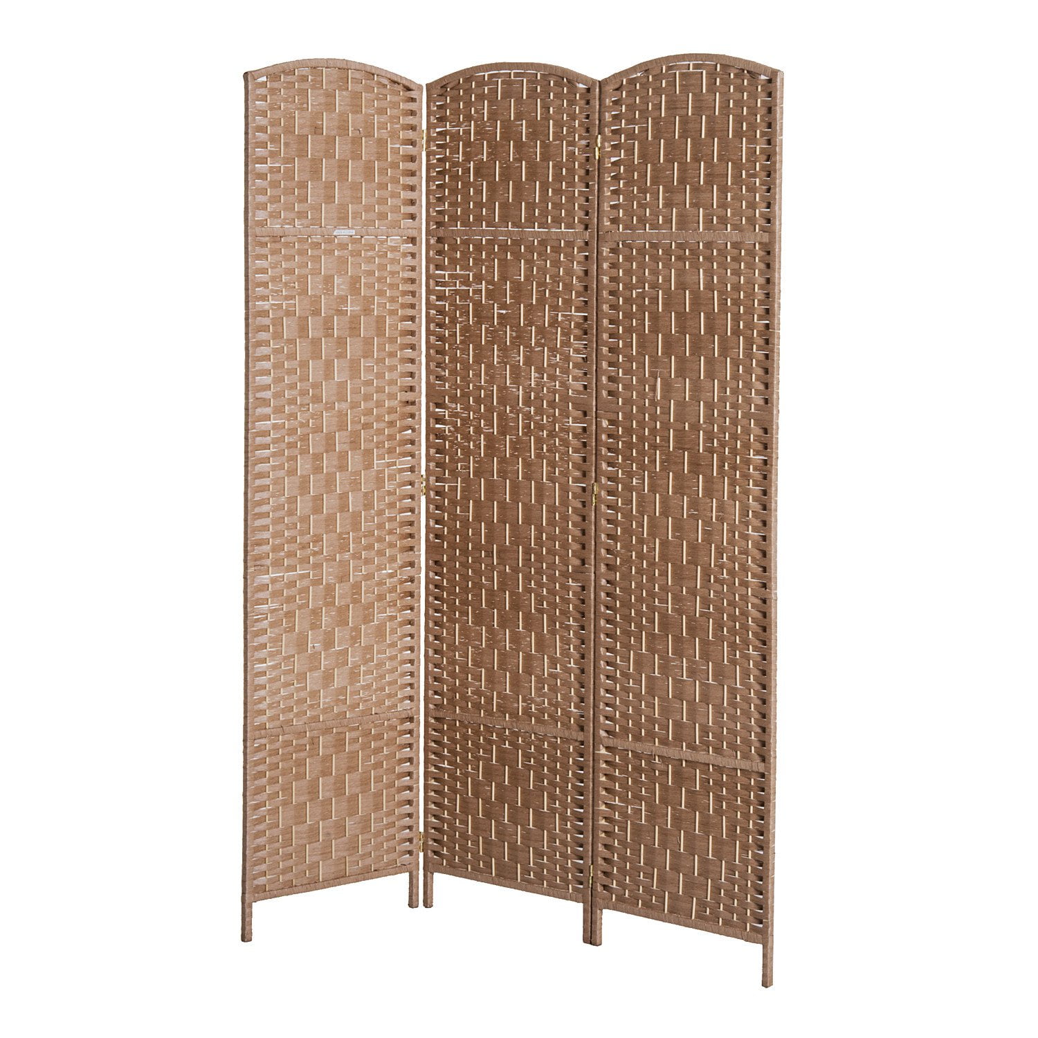 6' Wicker Privacy 3 Panel Screen Steel Frame Patio Deck and Apartment Divider for sale online 