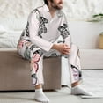 thumbnail image 7 of Uemuo Beautiful Butterfly Pattern 2-Piece Loungewear Set - Men’s Soft Sleepwear, Cozy Winter PJs, Comfy Sleep Set-Medium, 7 of 7