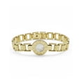thumbnail image 4 of Pulsera de oro laminado eslabones tipo reloj y números romanos, 4 of 9