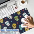 thumbnail image 4 of Long Mouse Pads for Desk,Navy Colorful Skull Pattern Desk Mats on Top Of Desks, Desk Mouse Pad Extra Large with 3mm Non-Slip Base and Stitched Edge for Gaming,Office,Work,Home 31.5"x11.8", 4 of 6