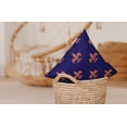 thumbnail image 4 of Simply Daisy 16" x 16" Fleur de Lis Decorative Throw Pillow, Indigo Blue, 4 of 4