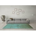 thumbnail image 3 of Ahgly Company Indoor Square Oriental Light Blue Industrial Area Rugs, 6' Square, 3 of 4