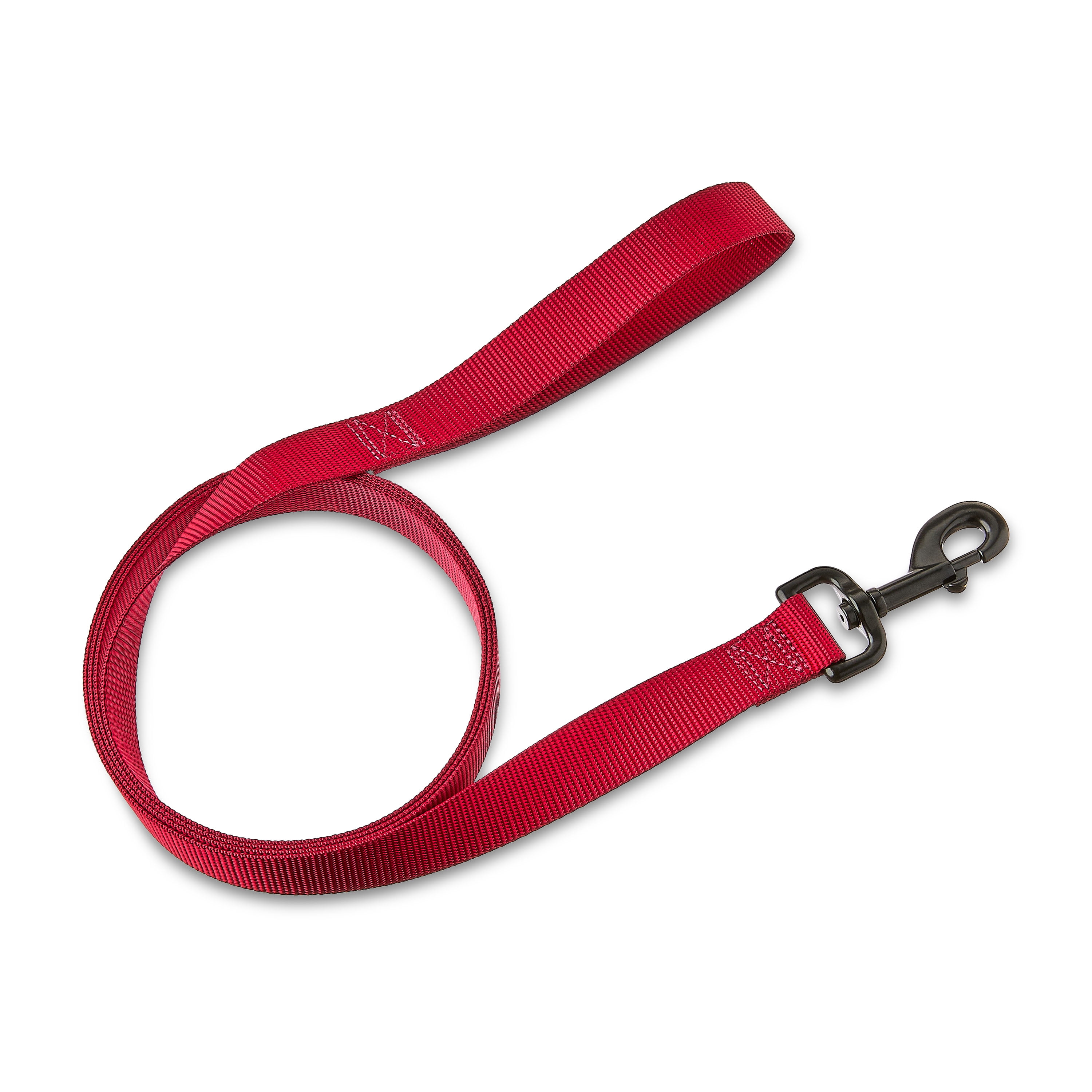 (2 pack) Vibrant Life 6 ft Solid Polyester Leash, Red, Medium / Large