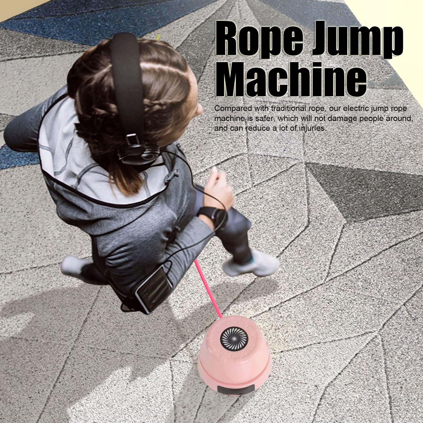 Smart Jump Rope Machine - Automatic Count Intelligent Electric Skipping Machine Exercise Rope Skipping Workout for Family, Office, Gym, Party