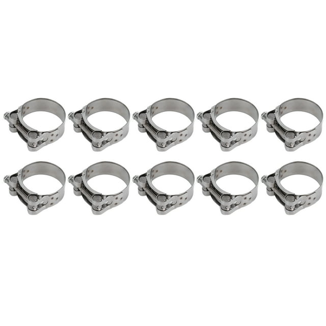Hose Clamp, Hose Clamps Assortment Kit 10Pcs Reinforced Full Core Appearance Galvanized For Petrochemical For Automotive For Industrial 52-55mm