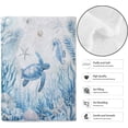 thumbnail image 2 of Sea Turtle Beach Throw Blanket,50x60in,Soft,Lightweight Flannel,Serene Underwater Seahorse Blankets - Gifts for Adult & Ocean Lovers,for Couch Office Travel,Home Living Room Decor, 2 of 6
