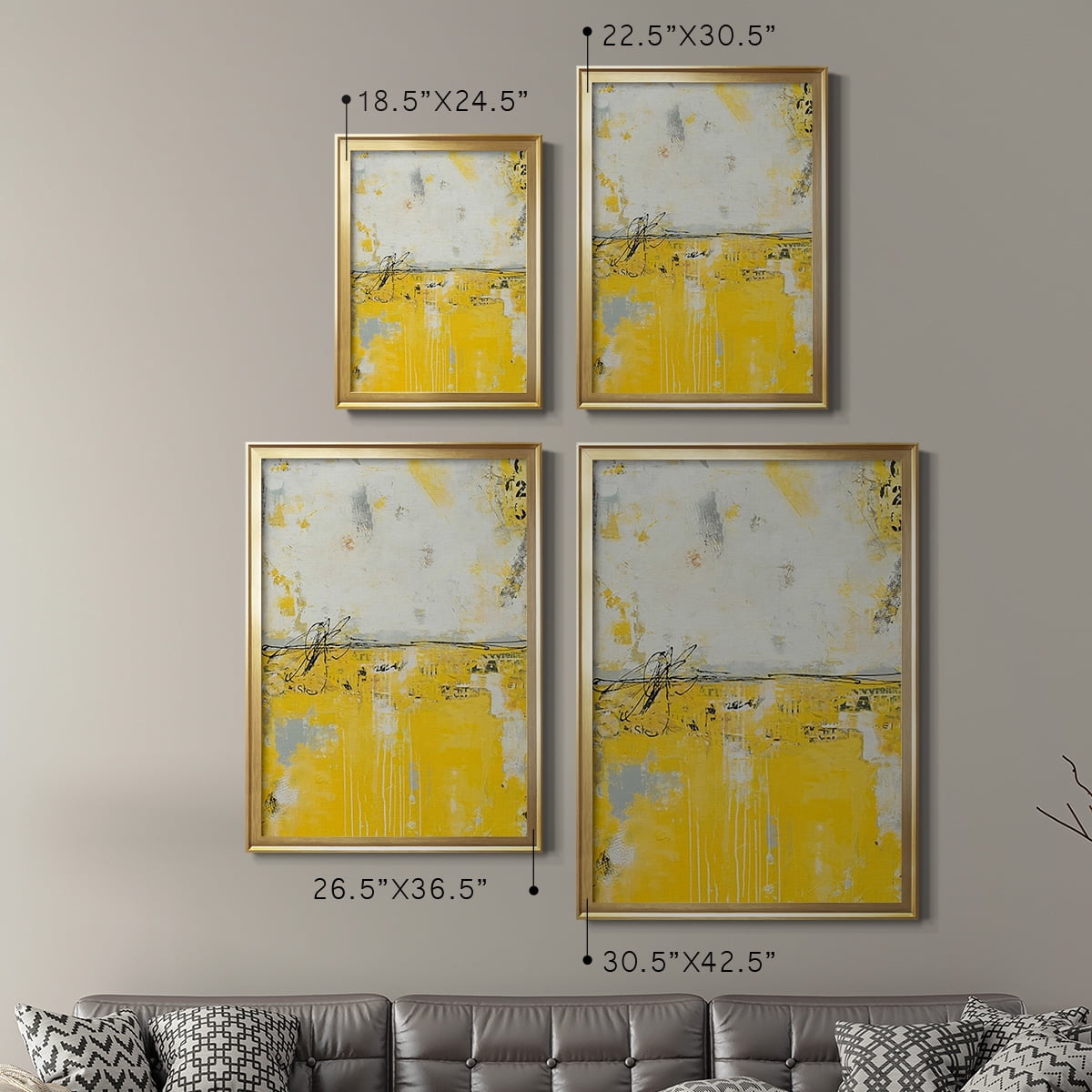 Yellow Bound Premium Framed Print, in Gold, Black, or Silver - Ready to Hang