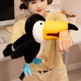 thumbnail image 4 of Muñeco de peluche suave de pájaro, loro, búho, águila, flamenco, pavo real, muñeco de peluche para cosplay, juguetes educativos para bebés, marioneta de dedo de mano kawaii, 4 of 5