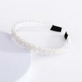 thumbnail image 2 of Wdgfv Rhinestone Headbands for Women Girls, Fashion Sparkly Beaded Hair Fancy Dressy Headbands Hair Accessories Bling Padded Hairs Bands for Women Girls White One Size, 2 of 3