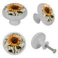 thumbnail image 4 of PhooArto Retro Wood Board Sunflower 4 PCS Crystal Glass Cabinet Knobs, Drawer Kitchen Cabinets Dresser Cupboard Wardrobe Pulls Handle - Glowing in the Dark, 4 of 7