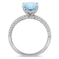 thumbnail image 4 of Everly Women's Aquamarine 14K White Gold Engagement Ring, 4 of 8