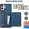 thumbnail image 5 of for Samsung Galaxy S22 Ultra (Not S22) Crossbody Wallet Case for Women, Bling Glitter PU Leather Phone Case with RFID Blocking Card Holder Cover for Samsung Galaxy S22 Ultra SZ Blue, 5 of 18