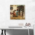 thumbnail image 2 of ARTCANVAS The Sewing Lesson Canvas Art Print by Frederick Arthur Bridgman - Size: 18" x 18" (1.50" Deep), 2 of 9