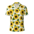 thumbnail image 2 of Daiia Sunflowers Pattern Men’s Polo Shirts,Solid Deck Shirt,Classic Fit, Breathable Cotton Polo for Casual and Sport Wear-Large, 2 of 9