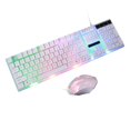 thumbnail image 3 of Monstrate Teclado para juegos y amplificador; Juego de ratón Rainbow RGB USB Light para PC Laptop One U Juegos de teclado y mouse para computadora Blanco, 3 of 5