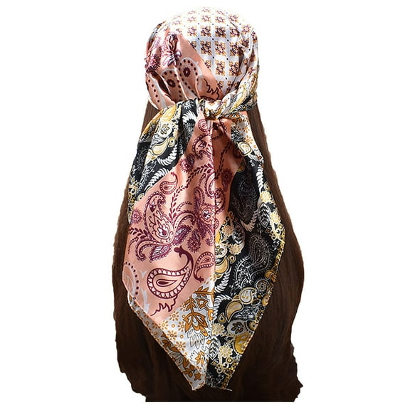 Tao Tao Women's Paisley Print Head Scarves Headband Boho Hair Bandana Pink