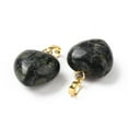 thumbnail image 2 of Natural Kambaba Jasper Pendants with Golden Tone Brass Findings Heart Charm 18x15~15.5x6~8mm Hole: 6x3mm, 2 of 3
