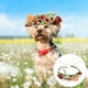 thumbnail image 3 of KAKOWELY Collar de flores para boda de perro, corona floral para perro, para boda, collar para mascota, gato, perro, accesorio de fotografía para mascota, 3 of 4