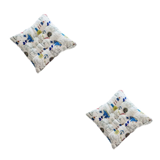 Decodeary Soft And Comfortable Chair Cushion Pad For Any Chair Cloth Square Chair Cushion Seat Cushion Pad Chair Pad Breathable Navigation Pagoda 2Set