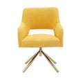 thumbnail image 3 of Mid-Century Modern Water and Stain Resistant Boucle Fabric Upholstered Swivel Accent Chair , Mustard, 3 of 5
