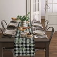 thumbnail image 4 of Table Runner Dresser Scarves 72 Inch Long, Summer Natural Plant Watercolor Leaf Linen Dining Table Runners Black and White Buffalo Plaid Tabletop Scarf for Wedding Holiday Party Kitchen, 4 of 7