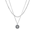 thumbnail image 2 of KUZZOI Men 20" Double Layer Necklace with Compass Pendant 925 Silver, 2 of 7