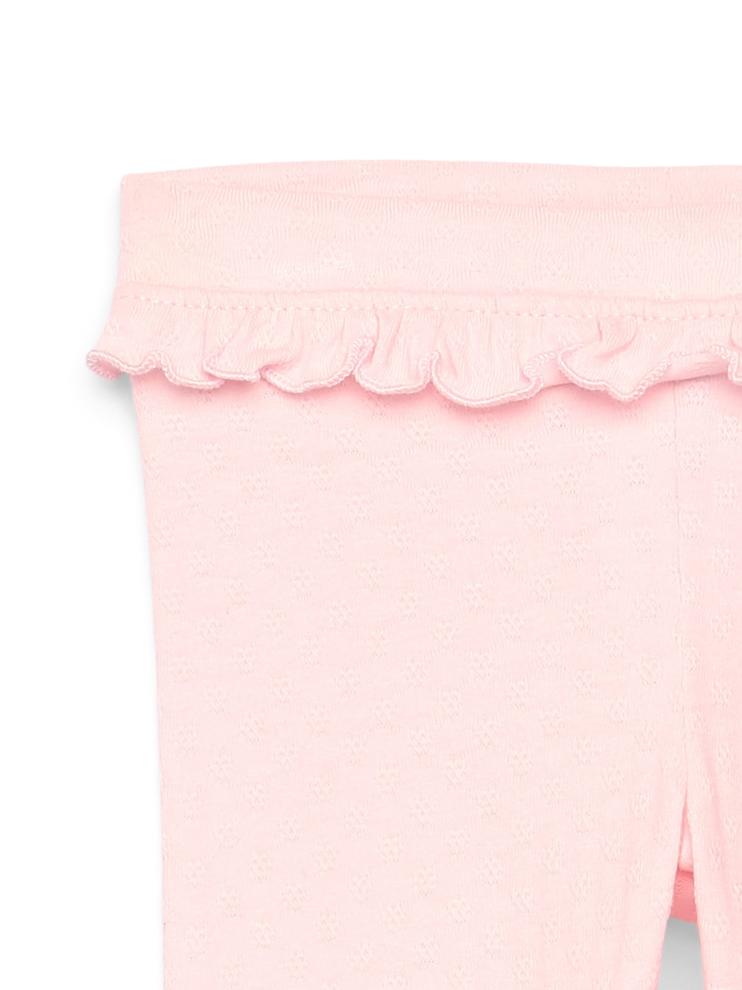 Garanimals Baby Girls Ruffle Trim Pointelle Leggings, Sizes 0M-24M