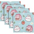 thumbnail image 5 of Coolnut Rabbit Milk Cloth Napkins Set of 4,Reusable Washable Polyester Dinner Table Napkins for Kitchen,Dining,Restaurant,Party Decoration, 5 of 7